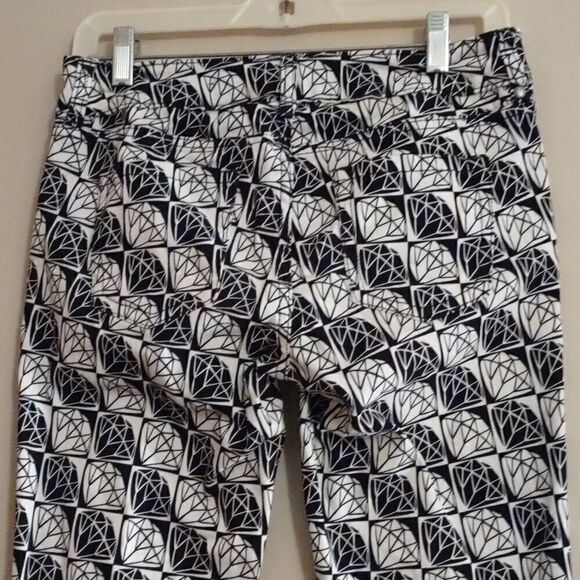 L'Amour Junior's size‎ 3 brushed denim black white diamond print zip leggings - Picture 4 of 8